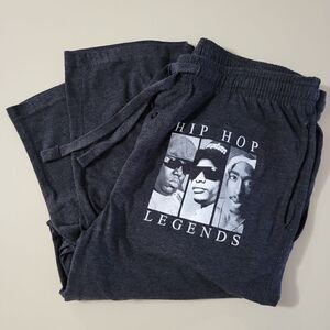 Original Flavor Men's Charcoal Hip Hop Graphic Lounge Pants